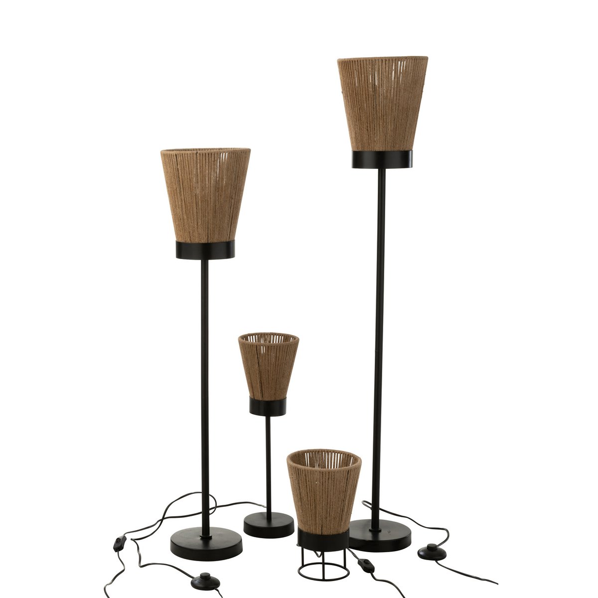 J-Line staanlamp Luna - jute - beige - large