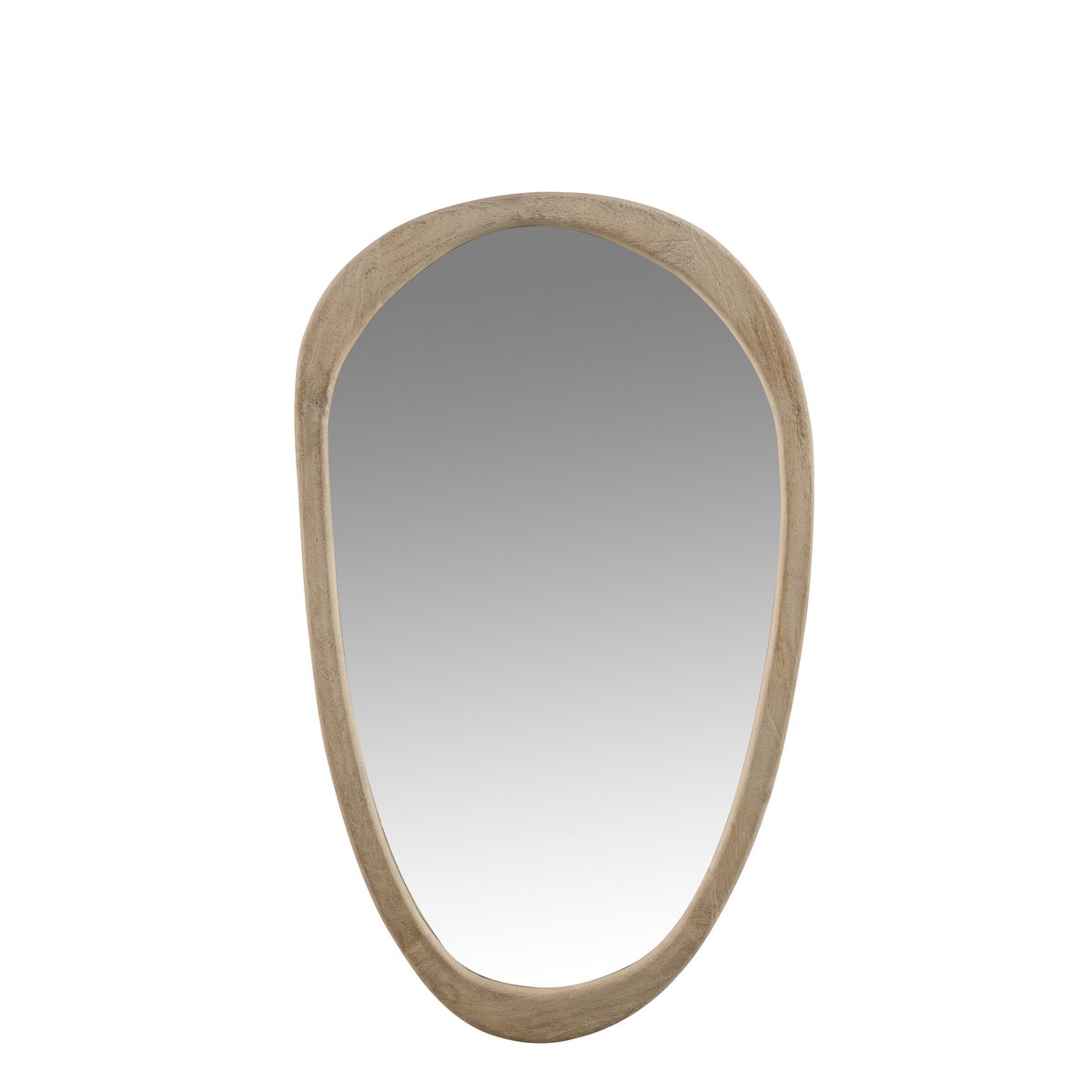 J-Line spiegel Onregelmatig - hout - naturel - large - 83 cm hoog