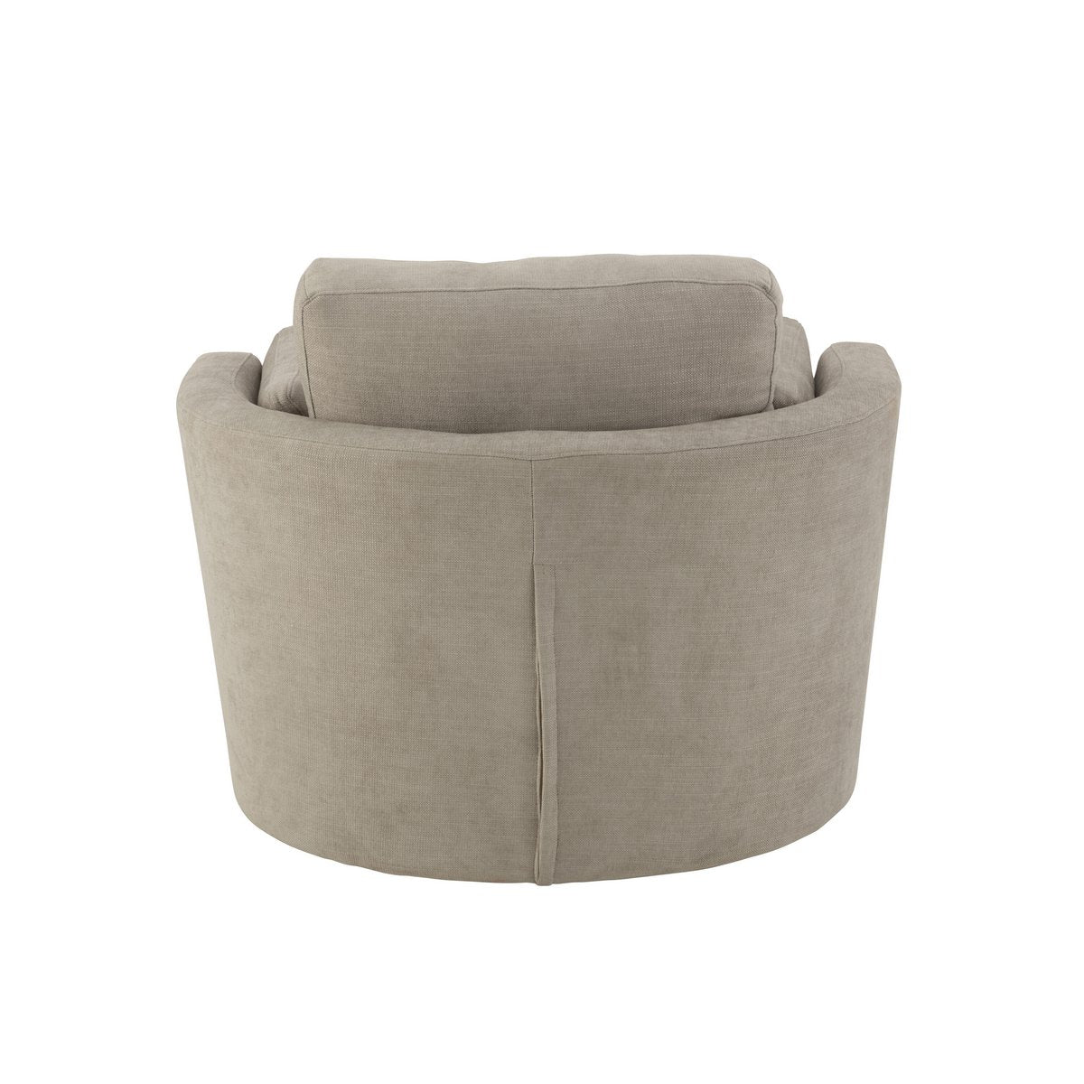 J-Line Loungestoel Swiv Hout/Textiel Grijs