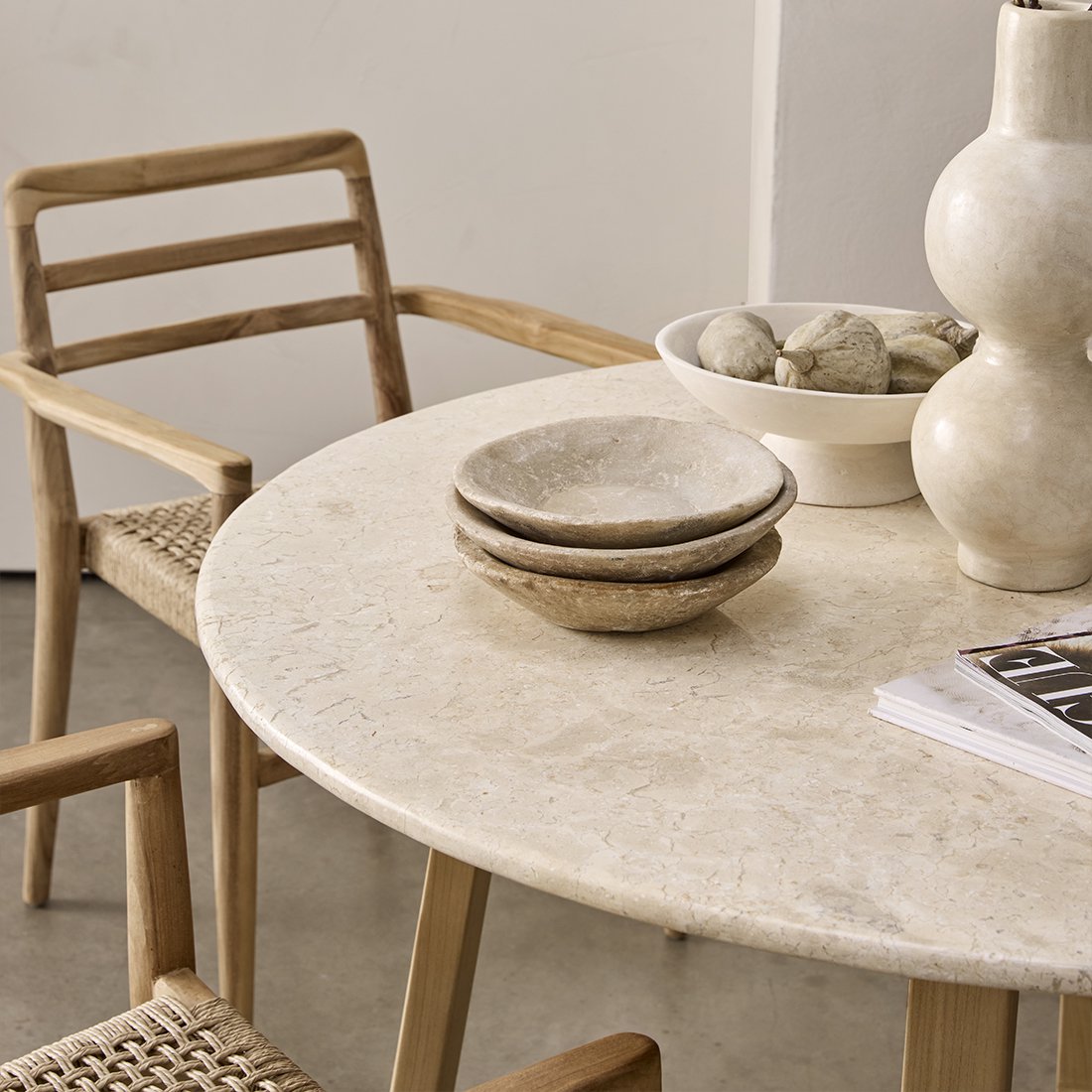 Infinity ronde marmeren eettafel 120 cm