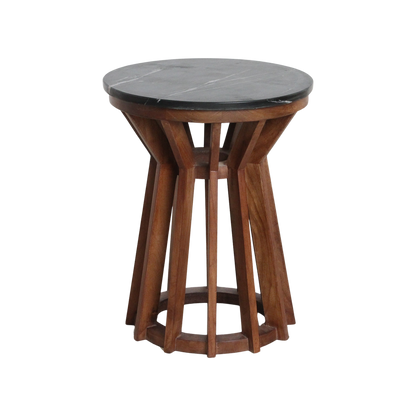 Sabah bijzettafel marmer zwart - 40x40x50 cm