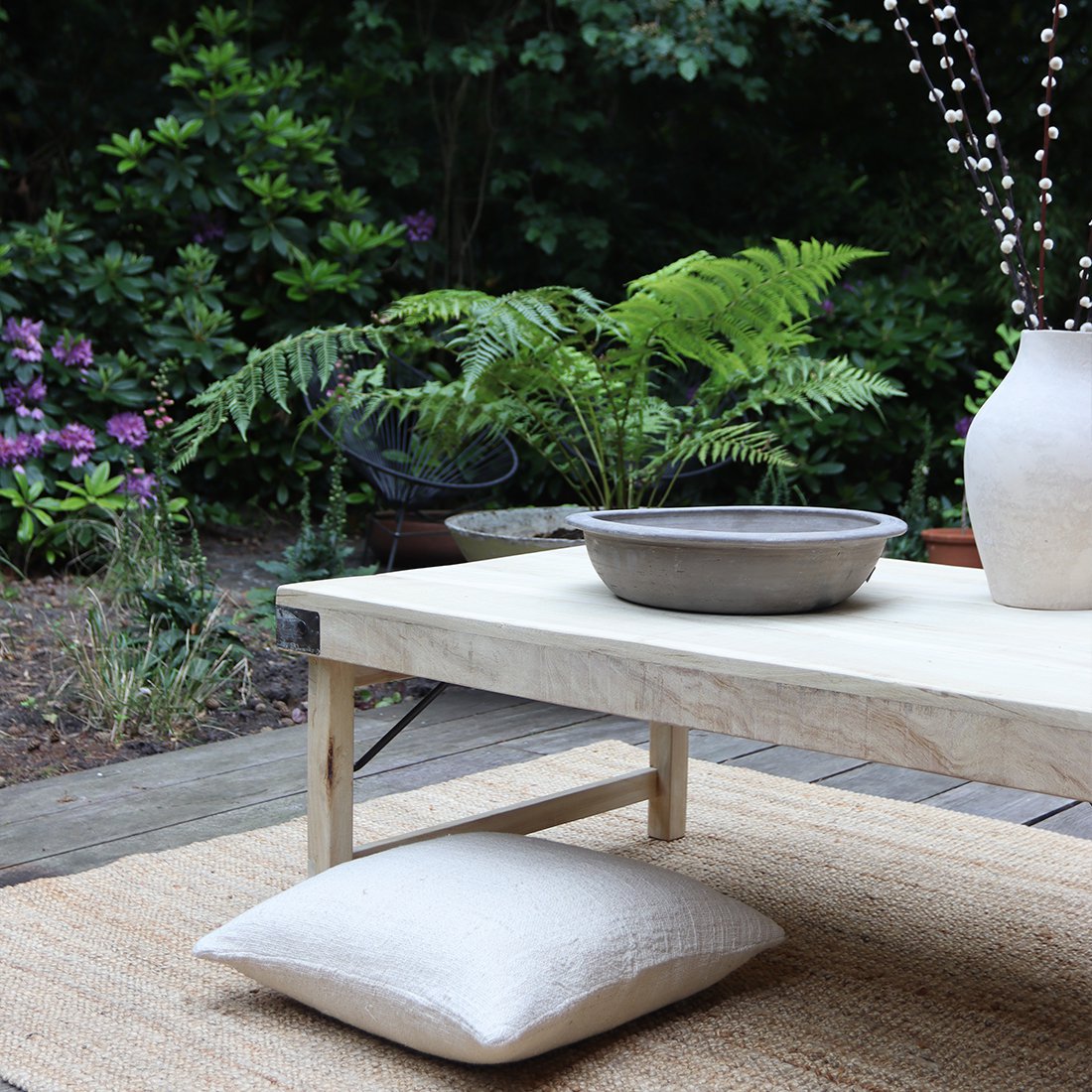 Limewash salontafel inklapbaar