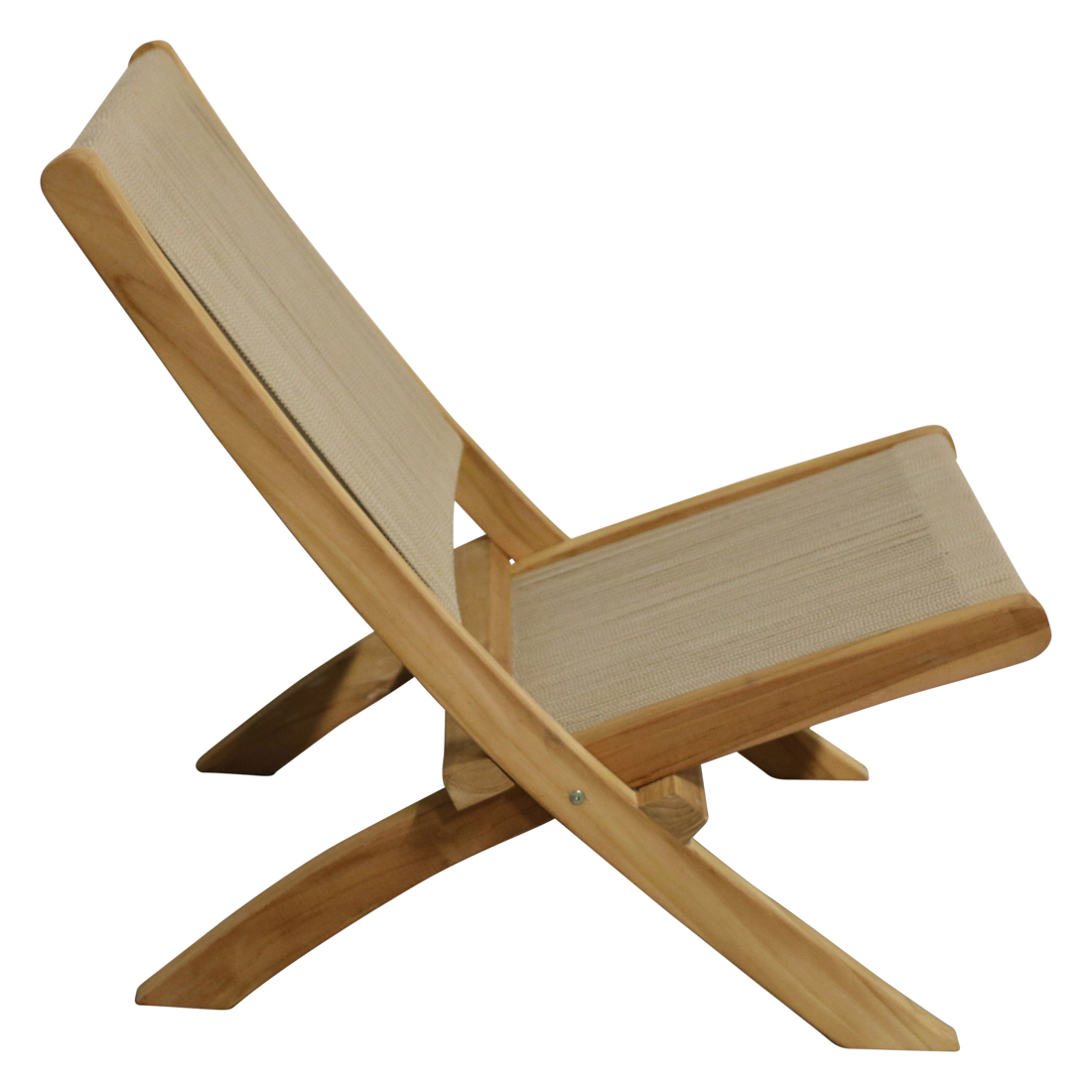 Rope opvouwbare loungestoel naturel