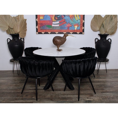 Wave stoel zwart (Set van 2)