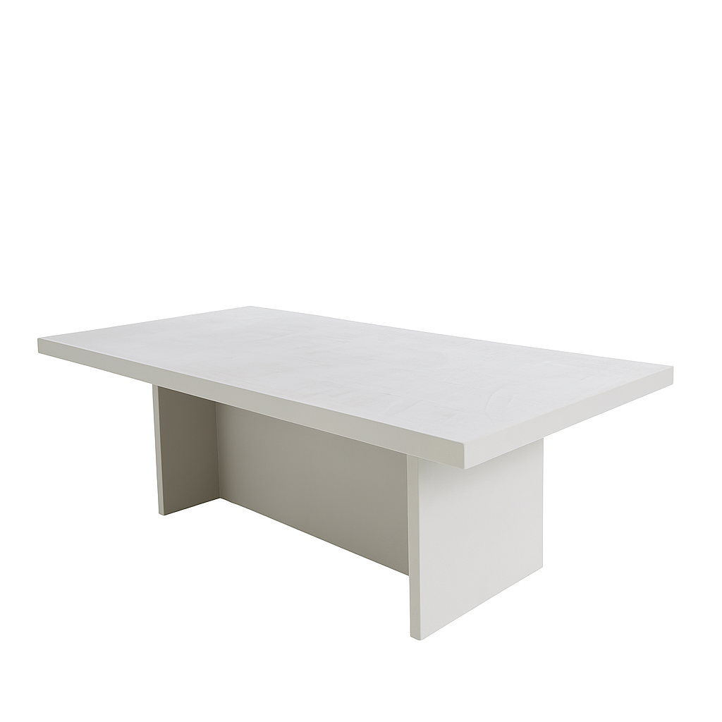 Microcement salontafel lichtgrijs