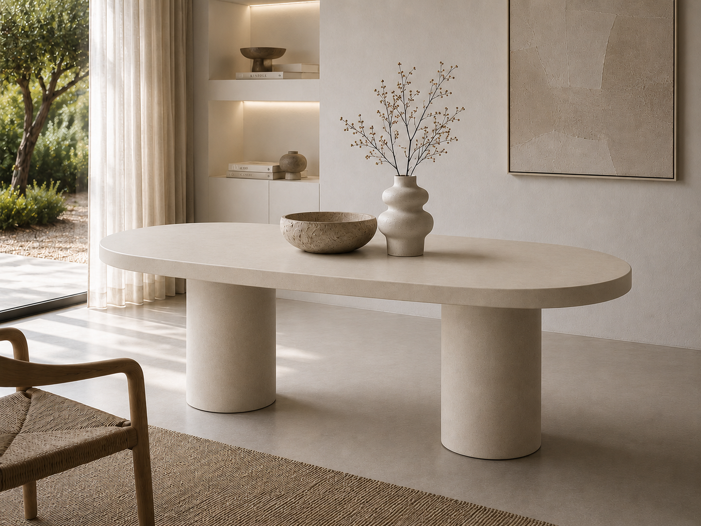 Brute Dining Table Oval (Two-Piece leg)