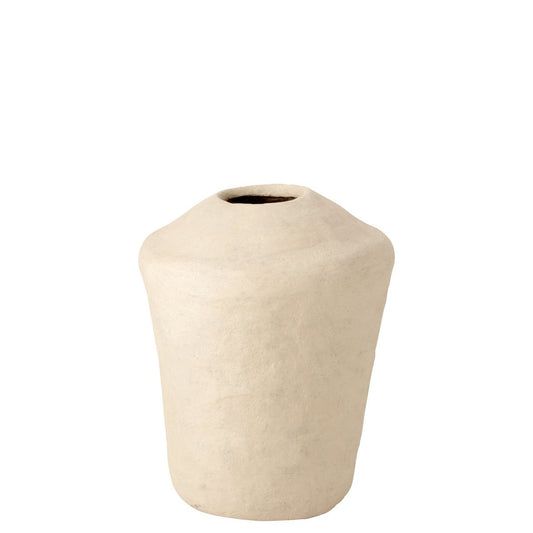 J-Line vaas Large Chad - papier mache/karton - wit - 68 cm hoog