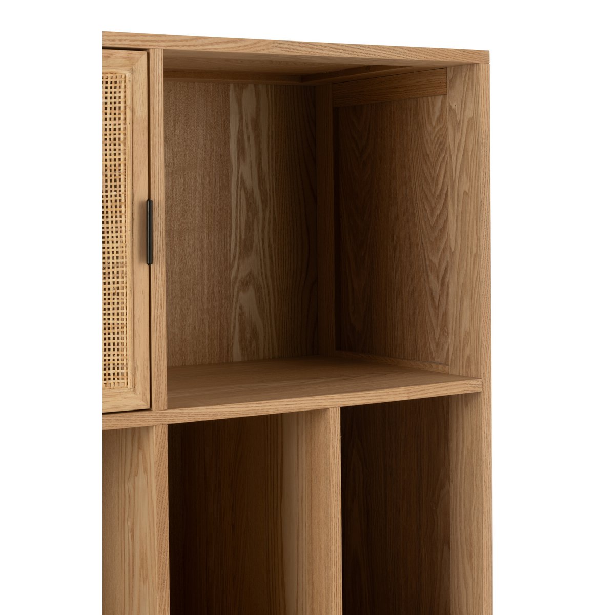 J-Line Kast Vakken Mdf/Metaal Naturel/Zwart