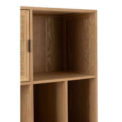 J-Line Kast Vakken Mdf/Metaal Naturel/Zwart