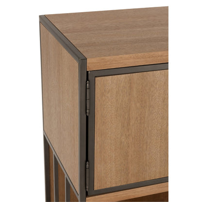 J-Line Compartimenten kast - hout/ metaal - naturel