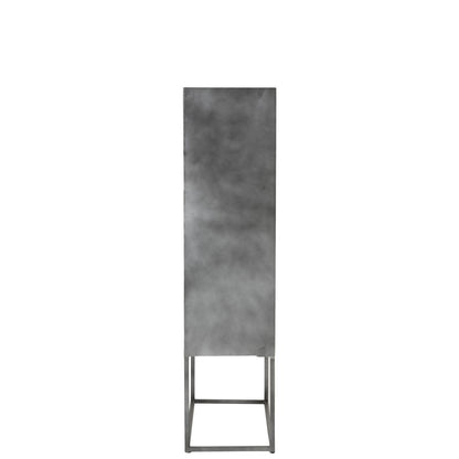 J-Line Barkast Shanil 2 Deuren Hout/Ijzer Naturel/Grijs