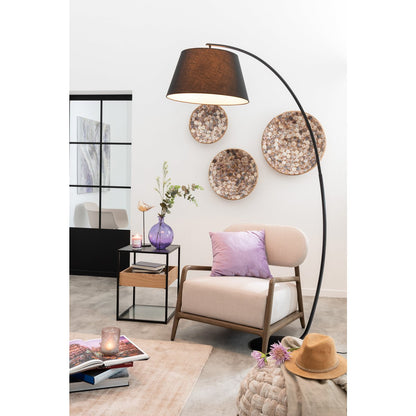 J-Line tafellamp Boog - metaal - zwart