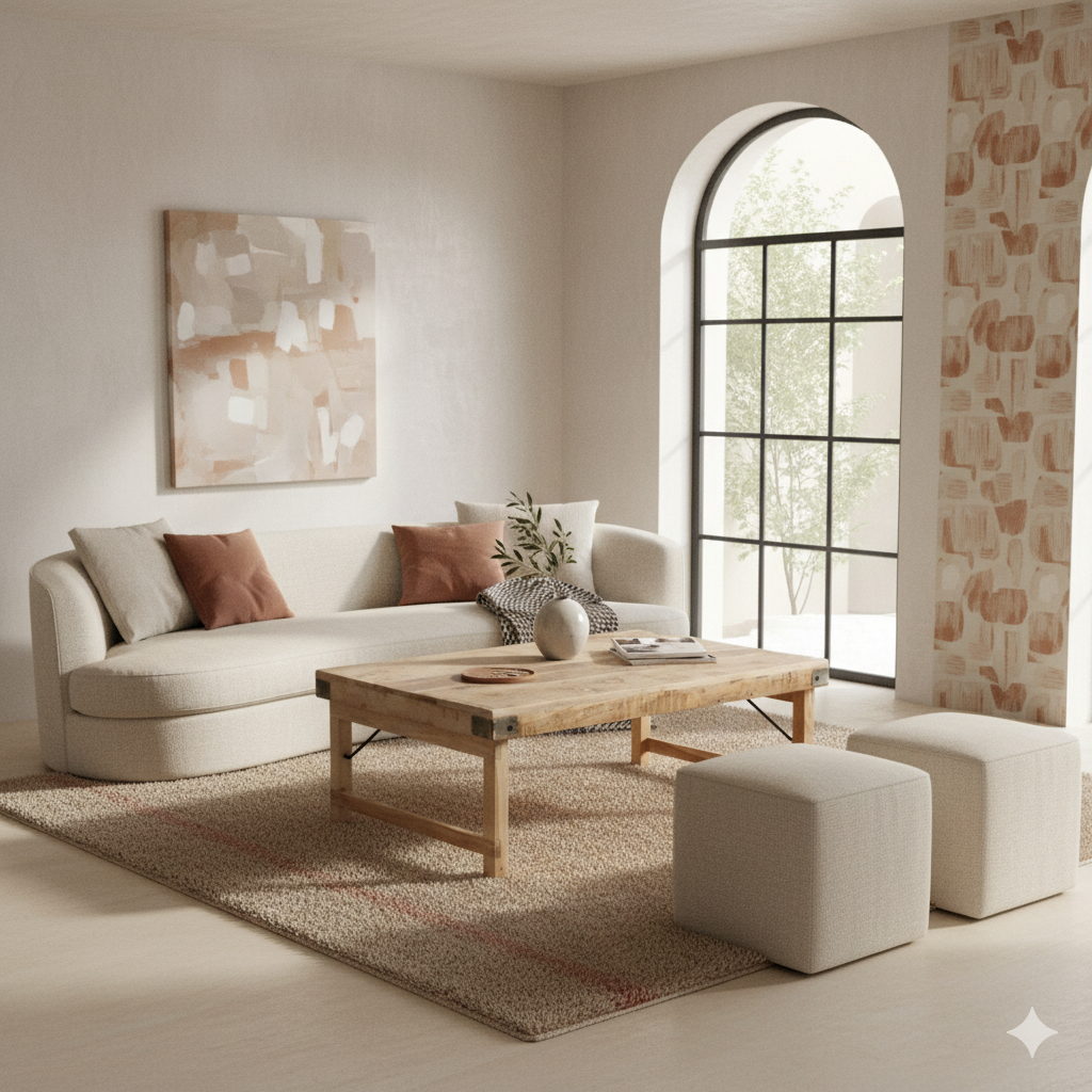 Limewash salontafel inklapbaar