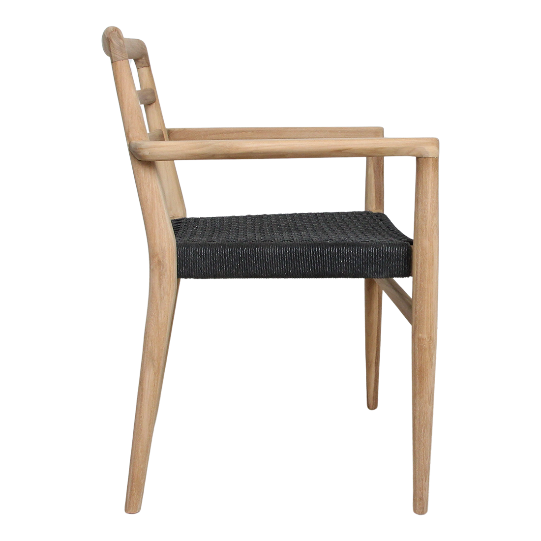 Verano teakhouten tuinstoel met armleuning - Zwart