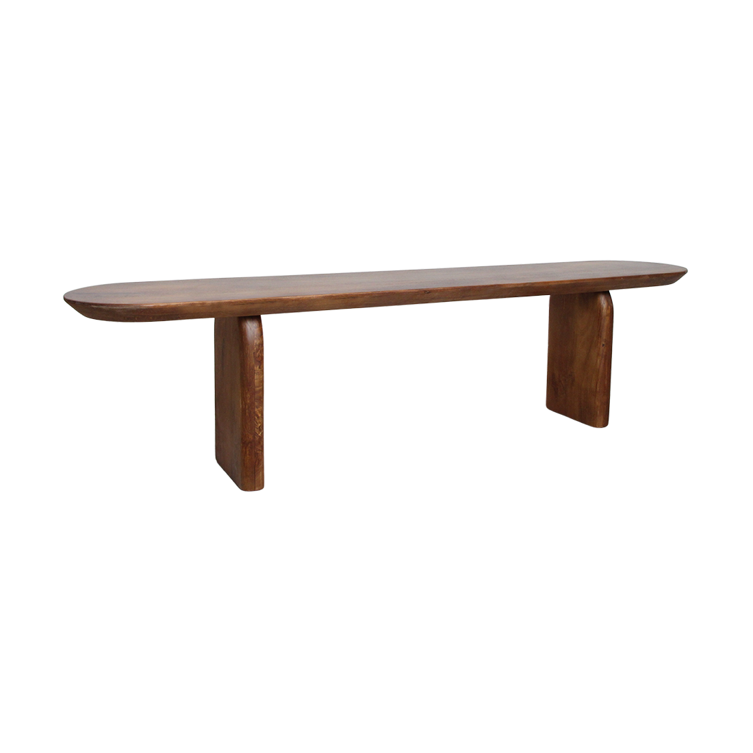 Bullnose eetkamerbank bruin