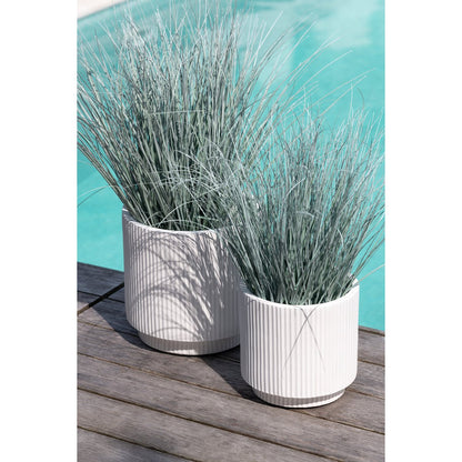 J-Line bloempot Misty - keramiek - wit - 3 stuks - Ø 37 cm