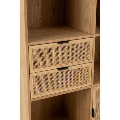 J-Line Kast Vakken Mdf/Metaal Naturel/Zwart