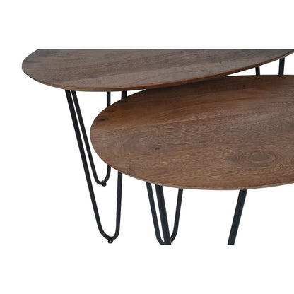 Salontafel Fabio – Mangohout – Set van 2