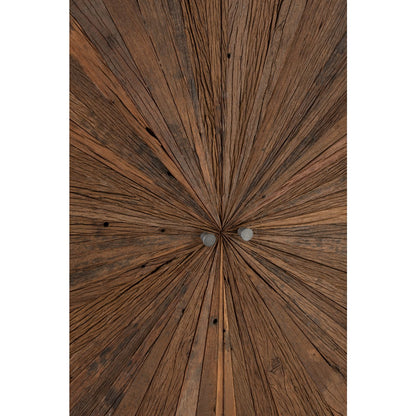 J-Line Kast Shanil 2 Deuren Hout/Ijzer Naturel/Grijs