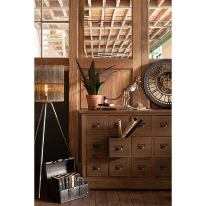 J-Line vloerlamp Antiek - metaal - bruin - large