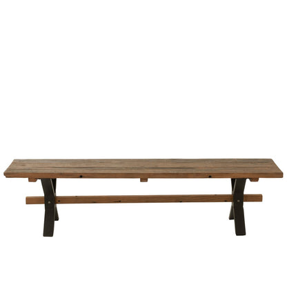 J-Line Verouderd bank - hout - bruin