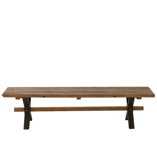 J-Line Verouderd bank - hout - bruin