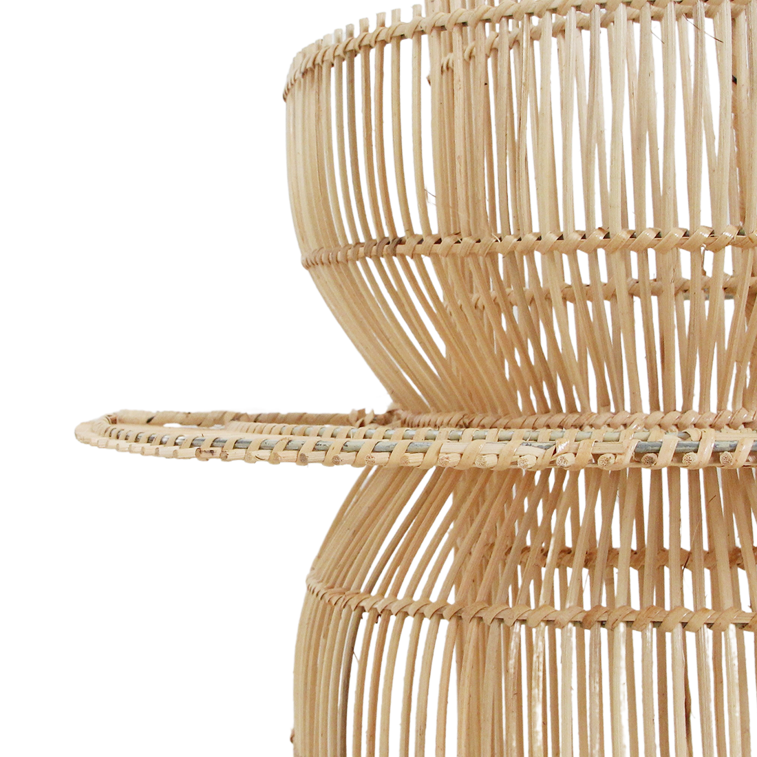 Saturn rotan wandlamp