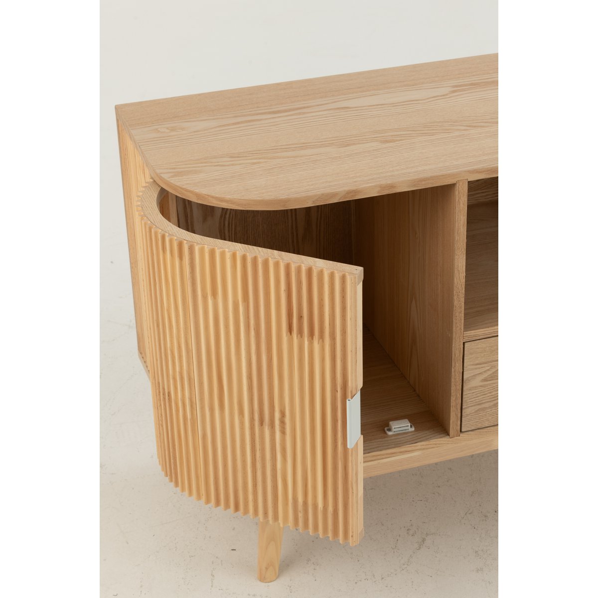 J-Line Kast Rond Mdf/Dennenhout Naturel Small