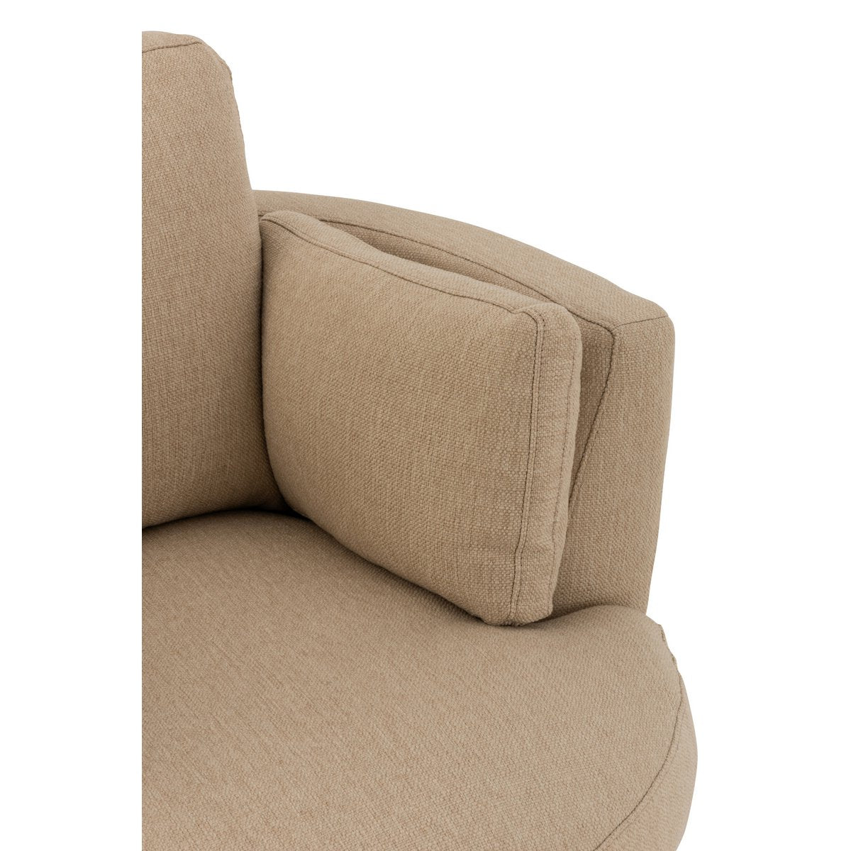 J-Line Loungestoel Swiv Hout/Textiel Beige