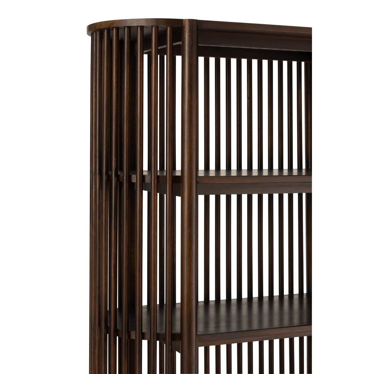 J-Line Rek Conie 5 Planken Mango Hout Donker Bruin