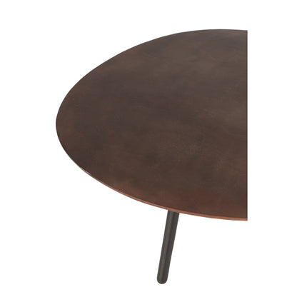 J-Line Salontafel Druppel Aluminium/Ijzer Bruin Large - 119 x 71.5 x 36.5 cm