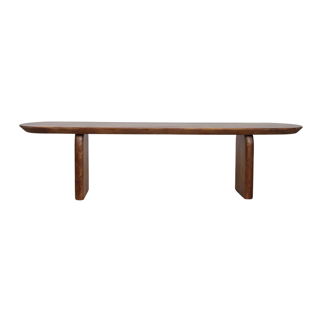 Bullnose eetkamerbank bruin