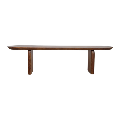 Bullnose eetkamerbank bruin