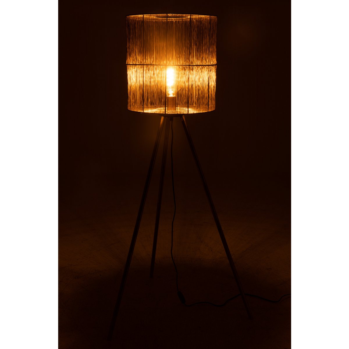 J-Line vloerlamp Antiek - metaal - bruin - large