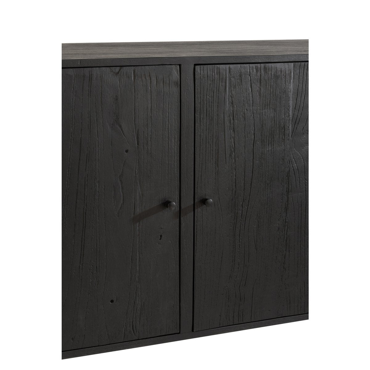 J-Line Molly Rotan kast - 3 deuren - hout - zwart