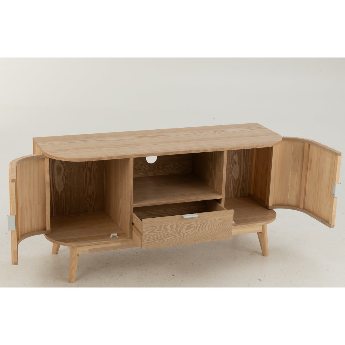 J-Line Kast Rond Mdf/Dennenhout Naturel Small