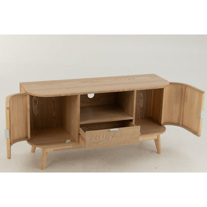 J-Line Kast Rond Mdf/Dennenhout Naturel Small