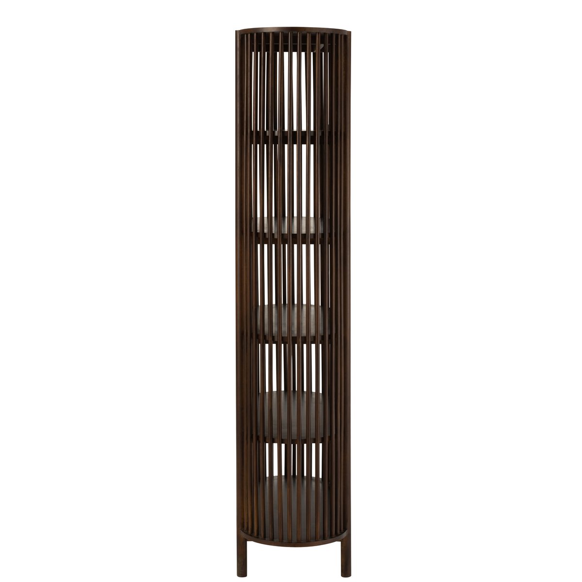 J-Line Rek Conie 5 Planken Mango Hout Donker Bruin