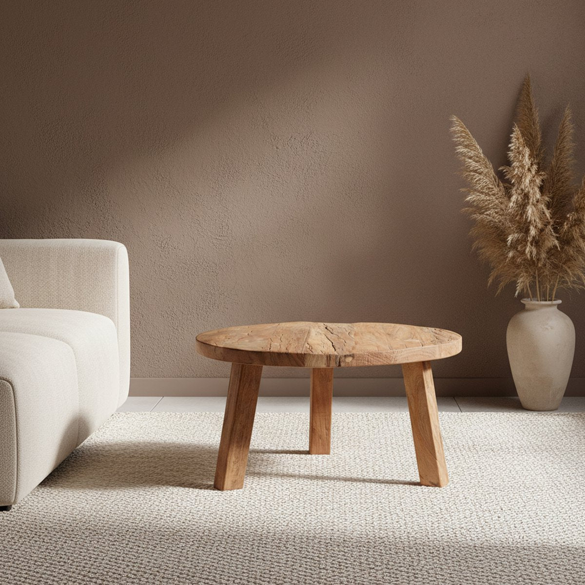 Farmwood salontafel rond - Ø 70 cm - FSC-gerecycled hout