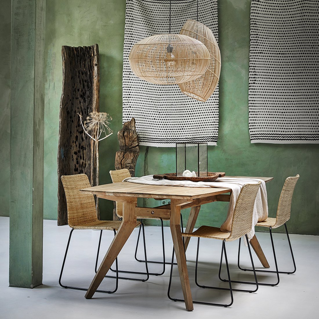 Studio teakhouten eettafel