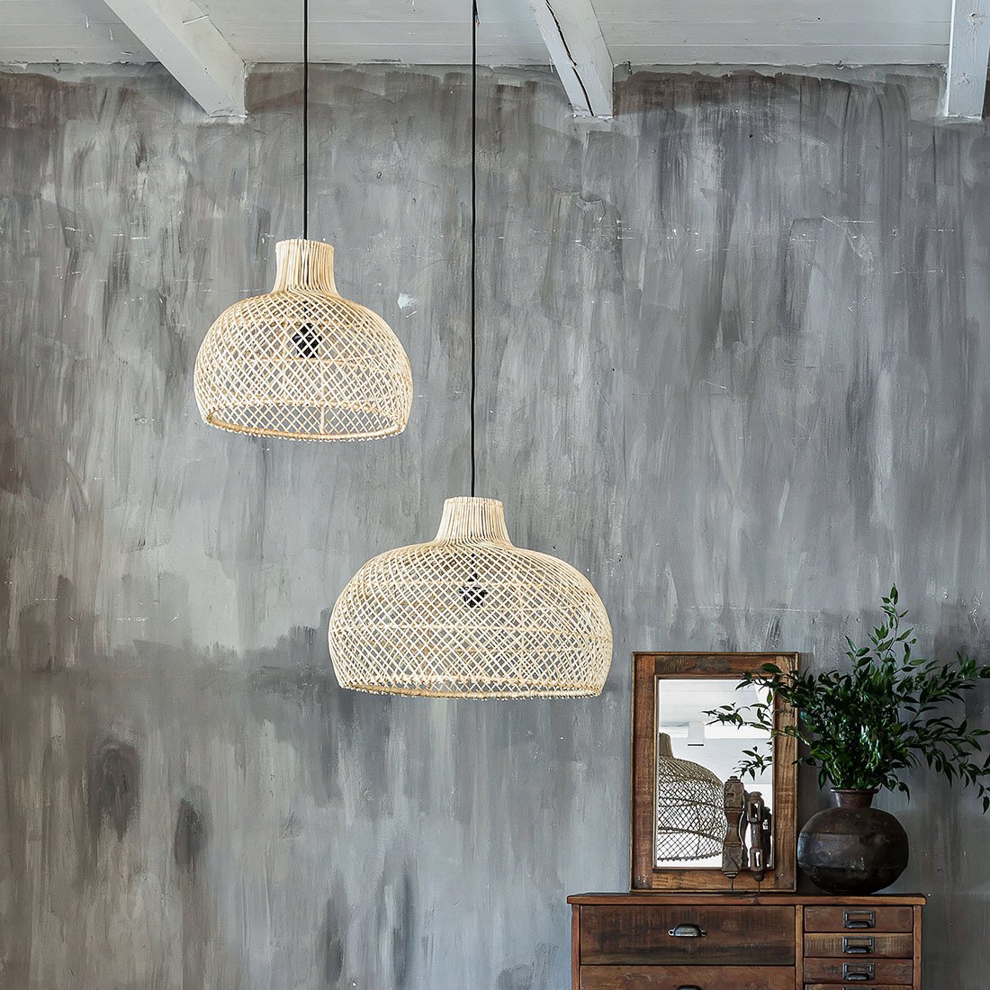 Maze hanglamp naturel small