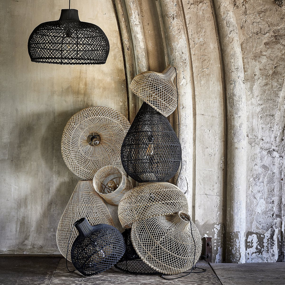 Maze hanglamp druppel naturel
