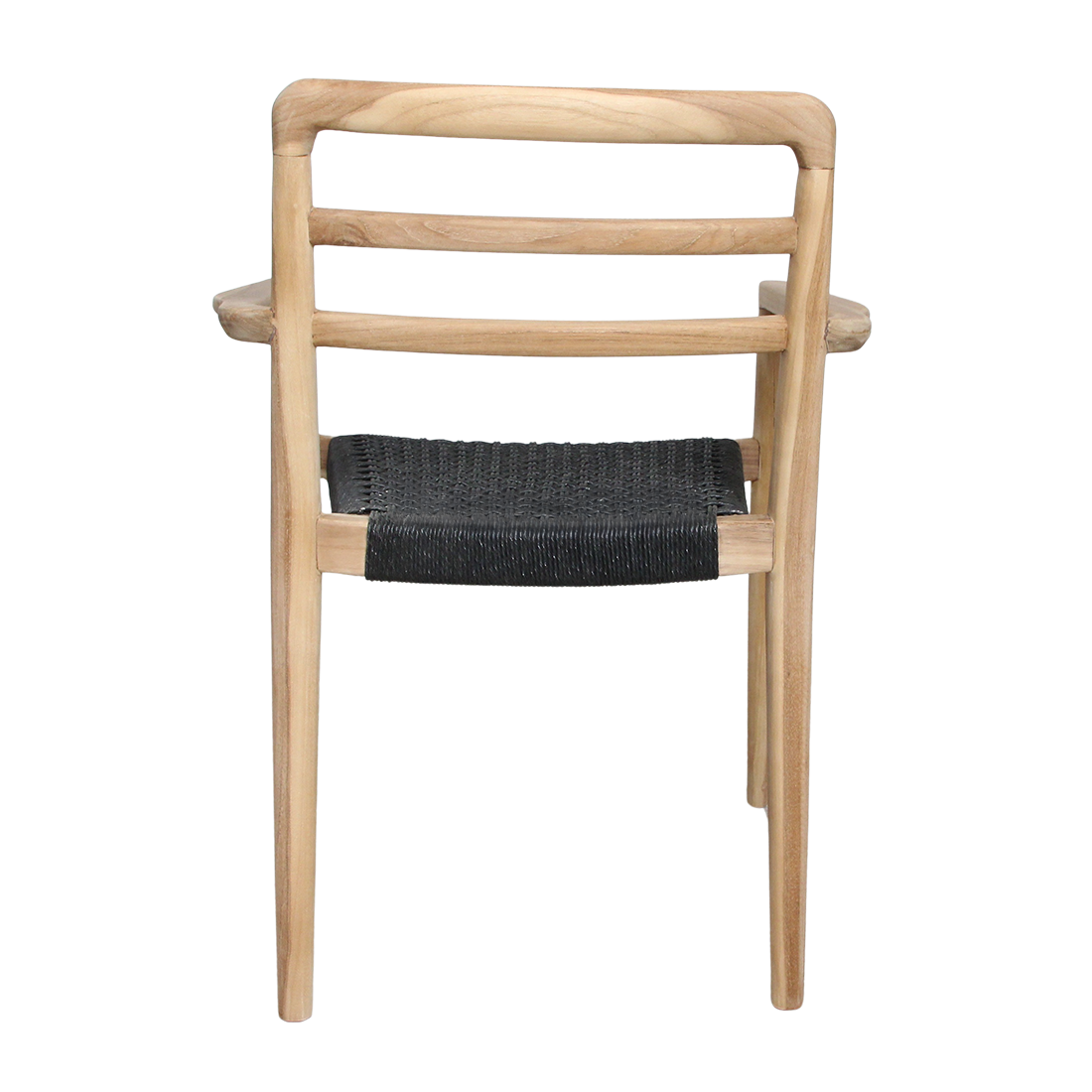 Verano teakhouten tuinstoel met armleuning - Zwart