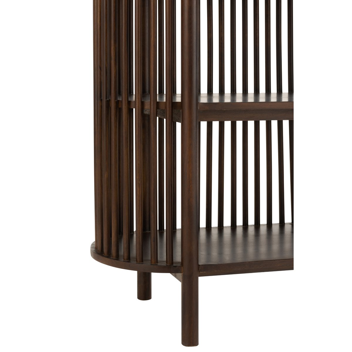 J-Line Rek Conie 5 Planken Mango Hout Donker Bruin
