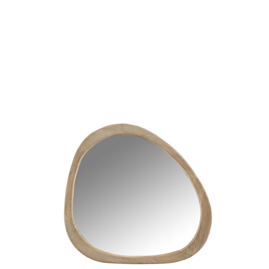 J-Line spiegel Onregelmatig - hout - small - Ø 64 cm