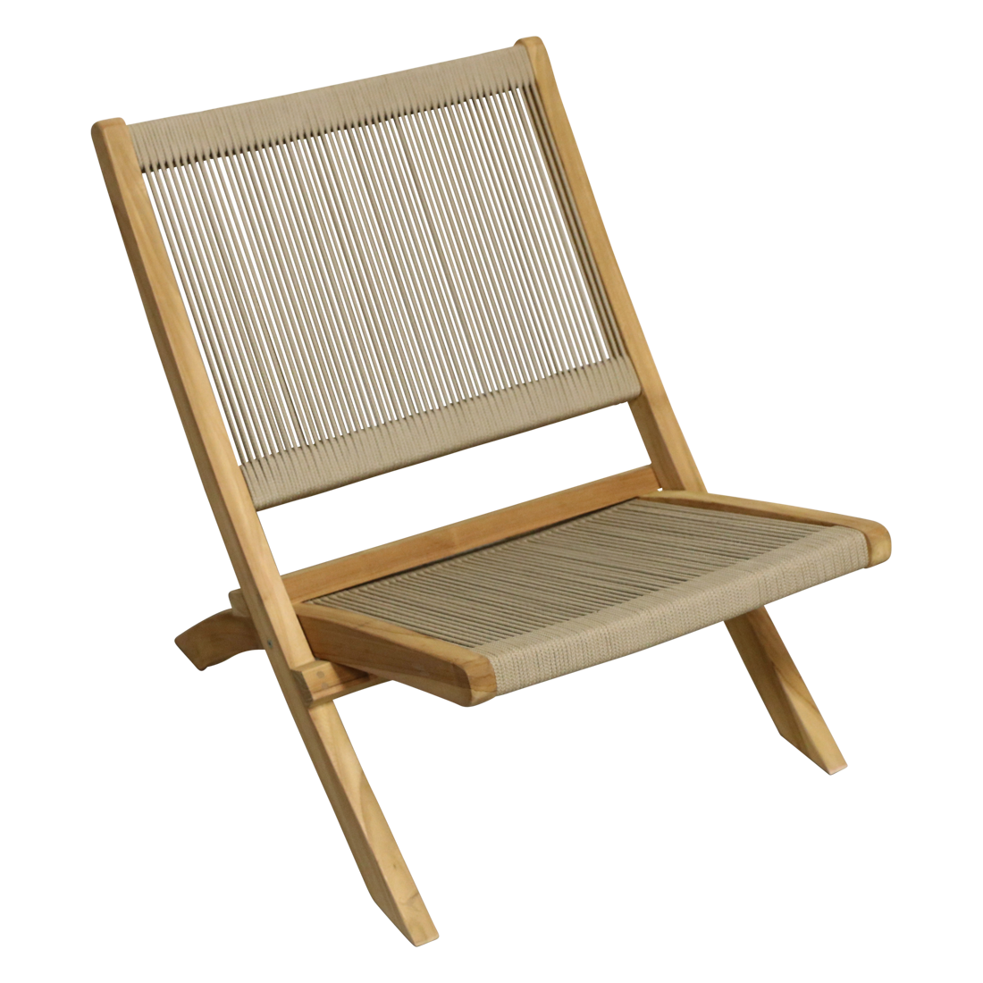 Rope opvouwbare loungestoel naturel