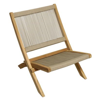 Rope opvouwbare loungestoel naturel