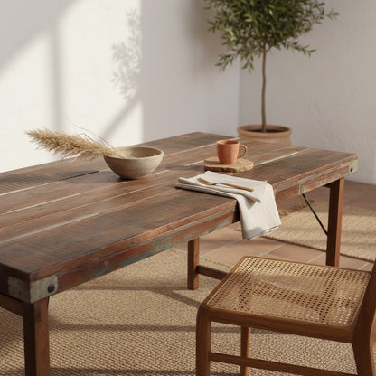 Eettafel bruin opklapbaar XL