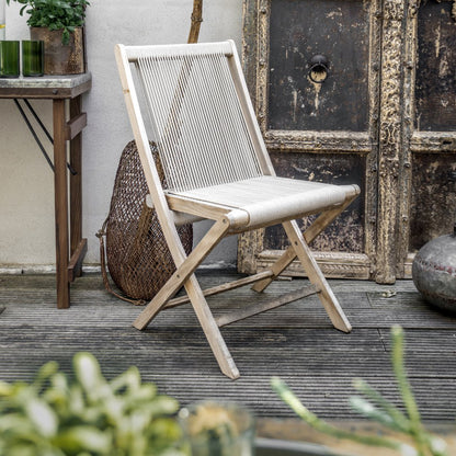 Rope opvouwbare tuinstoel naturel